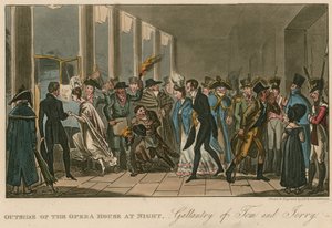 Utanför operahuset; Galanteri av Tom och Jerry av Isaac, Robert and George Cruikshank