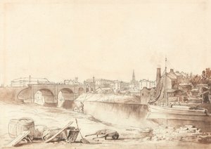 Bro över Irwell och ingången till Manchester