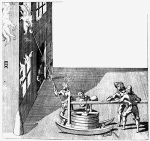 Brandbil, från Isaac de Caus Nouvelle Invention de Lever l