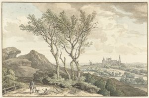 Utsikt över Bentheims slott av Isaac de Moucheron