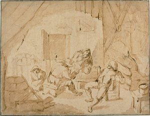 Bönder som dricker av Isaac van Ostade
