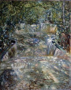""La fontaine"" Peinture de Isaak Izrailevich Brodsky (Brodski) (1884-1939) 1909 Regional Art Museum, Rostov on Don av Isaak Israilevich Brodsky