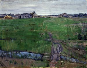 Pre (Äng). Målning av Isaak Izrailevich Brodsky (Brodsky) (1884-1939). Olja på duk, 63 x 80 cm, rysk konst, art nouveau. Regionalt konstmuseum, Kaluga (Ryssland).