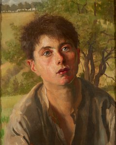 The Young Shepherd Boy (olja på duk)