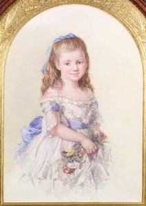 Porträtt av Winifred Mary Bombass, tio år gammal, 1872 av Isabel Oakley Naftel