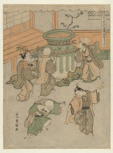Noh spelar Shojo Shojo (titel på objekt) Åtta bilder av Noh plays (serietitel) Utai hakkei (serietitel på objekt) av Ishikawa Toyomasa