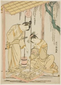 Modern parodi på det vältränade avsnittet från "Tales of Ise" av Ishikawa Toyonobu