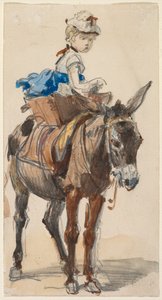 Flicka på en åsna