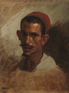 Studie för en ung arabs huvud, ca 1860-62