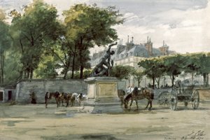Pariskommunen: Versailles armé i Tuilerierna, ca 1871 (akvarell)