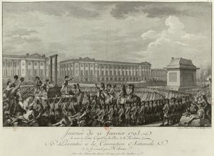 Avrättningen av Ludvig XVI på Place de la Revolution den 21 januari 1793, 1794