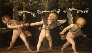 Allegori med bevingade keruber, ca. 1635.