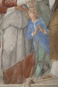Barn, detalj från presentationen av Jesus i templet, 1623-34 av Isidoro Bianchi