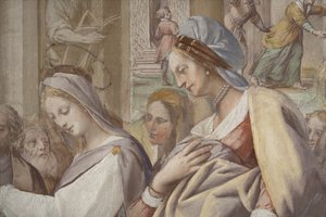 Detalj från Jungfru Marias bröllop, 1634 av Isidoro Bianchi