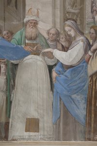 Detalj från Jungfru Marias bröllop, 1634 av Isidoro Bianchi