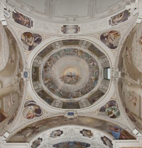 Paradiset med den evige fadern, ca 1623-34 (fresk) (detalj av 3496185) av Isidoro Bianchi