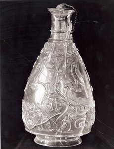 Ewer med fåglar från skattkammaren i Saint-Denis, egyptisk, fatimidperiod, sent 1000-tal (bergkristall)