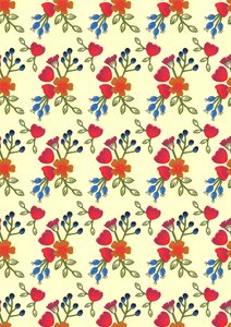 Flora print, 2015 (klippt papper) av Isobel Barber