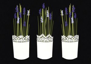 Lavendelkrukor, 2014 (papper) av Isobel Barber