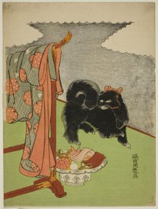Svart hund av Isoda Koryusai