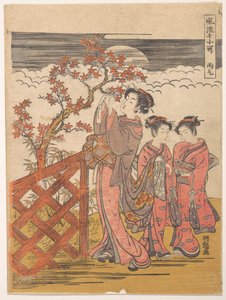 En av de sju Komachi: Amagoi (bön om regn) av Isoda Koryusai