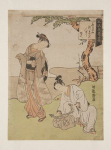 Dikt av Shiseki (trätryck i färg) av Isoda Koryusai