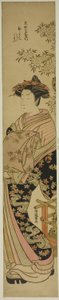Courtesan Shirotae från Okanaya av Isoda Koryusai