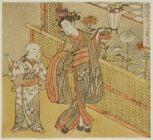 Den nionde månaden (Kikuzuki), från serien "Fashionable Twelve Months (Furyu juni tsuki)" av Isoda Koryusai