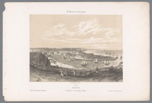 Utsikt över Dieppe från Pollet-klippan Dieppe. Vue générale, prize de la falaise du Pollet (titel på objekt) Contemporary France (serietitel) La France de nos jours (serietitel på objekt)