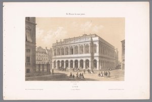 Utsikt över operahuset i Lyon Lyons. Le Grand Theatre (titel på objekt) Contemporary France (serietitel) La France de nos jours (serietitel på objekt)