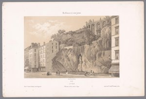 Utsikt över statyn av Johannes Kleberger i Lyon Lyons. L