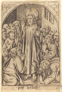 Kristus visar sig för lärjungarna, ca. 1465. av Israhel van Meckenem