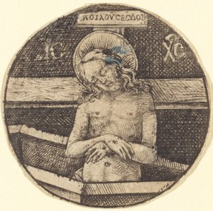 Kristus som sorgens man, ca. 14701480. av Israhel van Meckenem