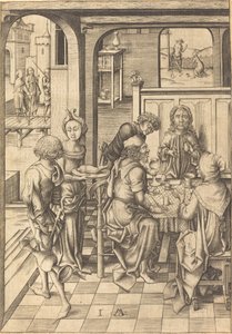 Kristus i Emmaus, ca. 1480. av Israhel van Meckenem