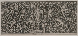 Prydnad med Dance of the Lovers. av Israhel van Meckenem