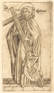 Sankt Judas Thaddeus eller Sankt Simon, ca. 14701480. av Israhel van Meckenem