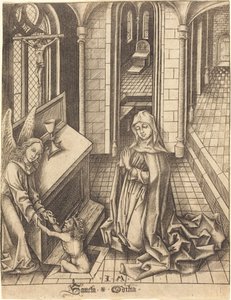 Sankta Ottilia, ca. 14751480. av Israhel van Meckenem