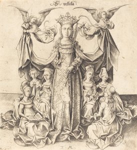 Sankta Ursula och hennes jungfrur, ca. 14751480. av Israhel van Meckenem
