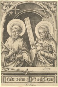 De heliga Peter och Andreas av Israhel van Meckenem