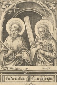 De heliga Peter och Andreas, ca. 14801485. av Israhel van Meckenem