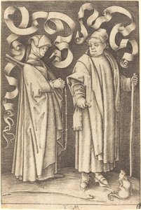 Kyrkobesökarna, ca. 14951503. av Israhel van Meckenem
