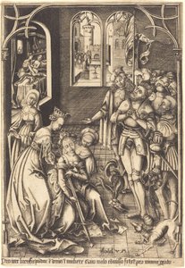 Lucretias död, ca. 15001503. av Israhel van Meckenem