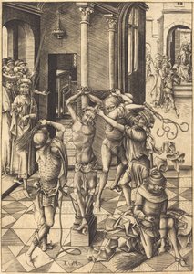 Flagelationen, ca. 1480. av Israhel van Meckenem