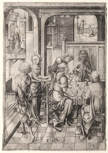 Passionen: Nattvarden i Emmaus av Israhel van Meckenem
