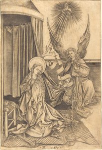 Bebådelsen av Israhel van Meckenem after Martin Schongauer