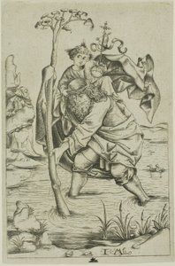 Sankt Kristoffer av Israhel van Meckenem the younger