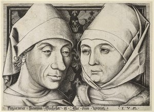 Självporträtt med fru Ida, ca. 1490