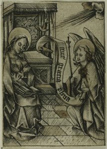 Bebådelsen av Israhel van Meckenem the younger