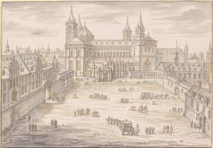 Speyer-katedralen och biskopspalatset. 1621 av Israël Silvestre