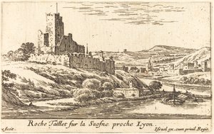 Roche Taillet på Saosne nära Lyon av Israël Silvestre
